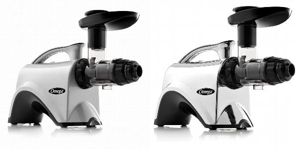 Side by side comparison of Omega NC800HDS and Omega NC900HDC masticating juicers.