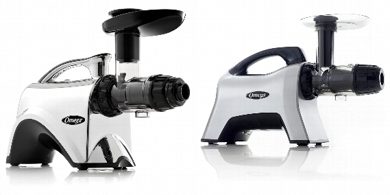 Side by side comparison of Omega NC900HDC and Omega NC1000HDS masticating juicers.