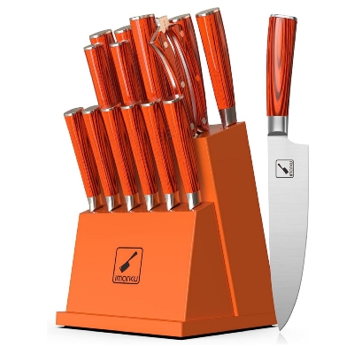 Imarku Kitchen Knife Set, Orange