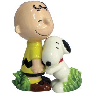 Snoopy Hugging Charlie Brown Salt and Pepper Shaker