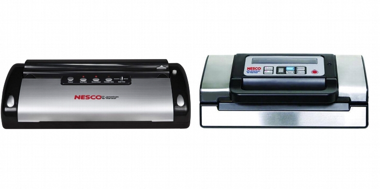 Side by side comparison of Nesco VS-02 and NESCO VS-12 vacuum sealers.