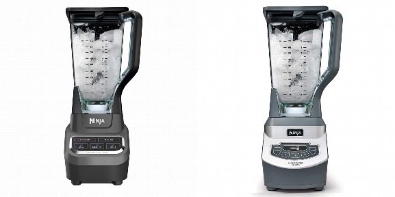 Side by side comparison of Ninja Professional Blender BL610 and Ninja Professional Blender BL660 blenders.