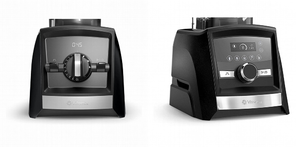 Side by side comparison of Vitamix A2500 Ascent and Vitamix A3500 Ascent control panels.