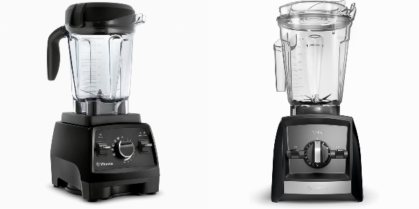 Side by side comparison of Vitamix Professional Series 750 and Vitamix A2500 Ascent blenders.