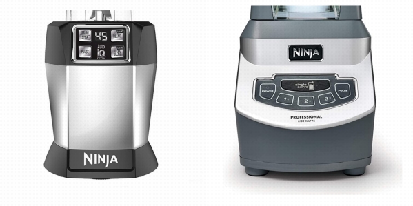 Side by side comparison of Ninja BL480D and Ninja Professional Blender BL660 control panels.