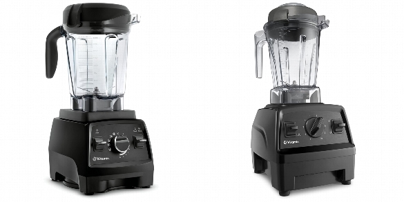 Side by side comparison of Vitamix Professional Series 750 and Vitamix E310 Explorian Blender blenders.