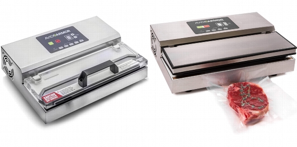 Side by side comparison of Avid Armor A100 and Avid Armor AV3100 vacuum sealers.